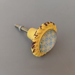 Anthropology Drawer Knobs Yellow Turquoise